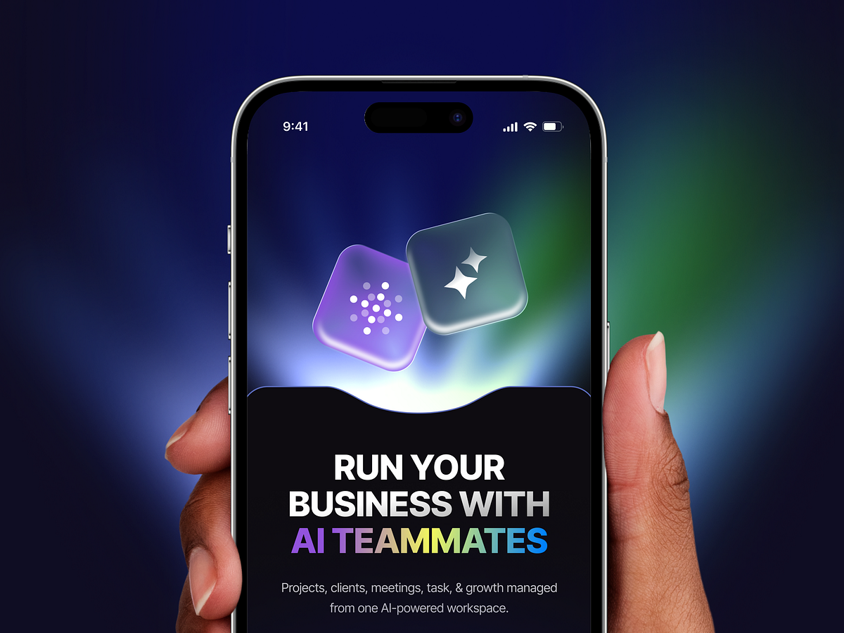 AI Business Assistant App | Mobile Onboarding UX Design Image 1