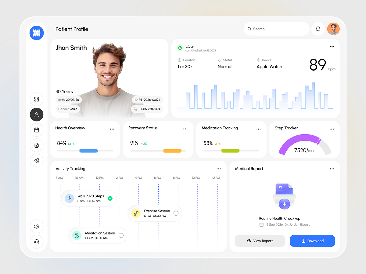 Healthcare Dashboard UI | Patient Monitoring & Medical Web App Image 0