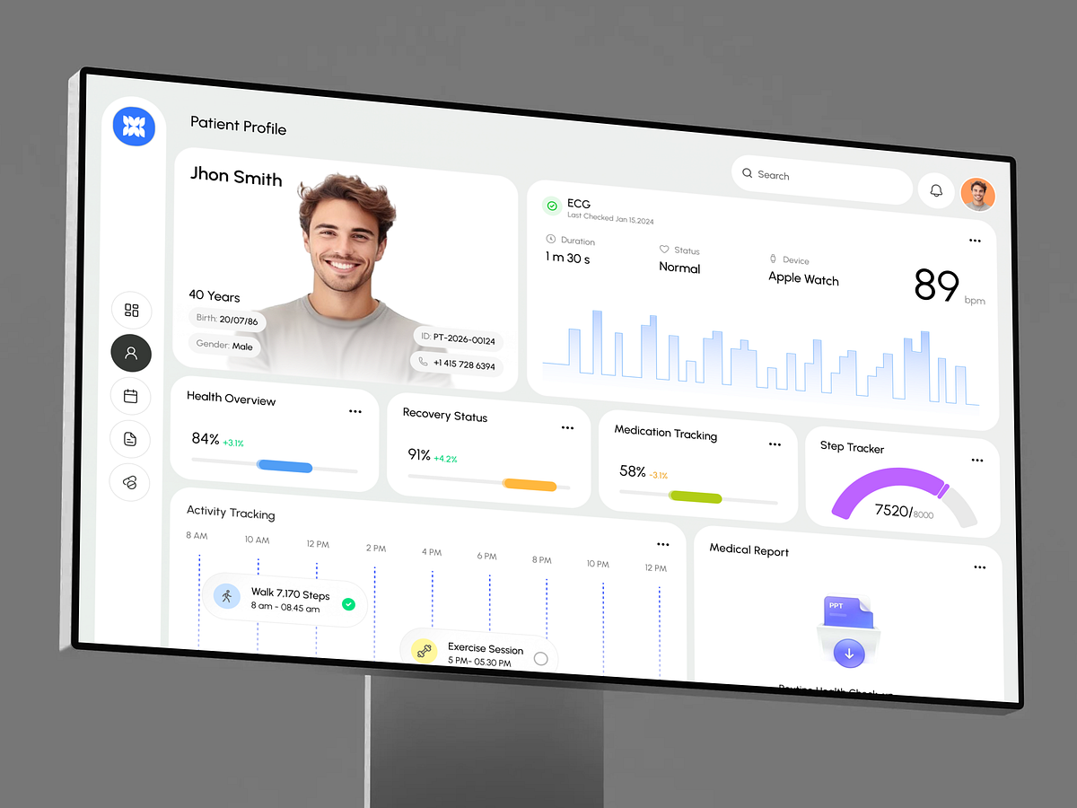 Healthcare Dashboard UI | Patient Monitoring & Medical Web App Image 2