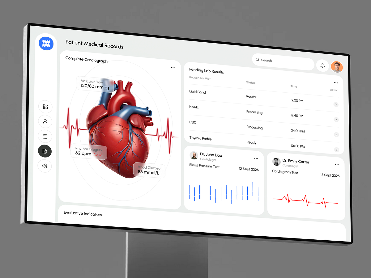 Patient Medical Records Dashboard UI | Healthcare Web App