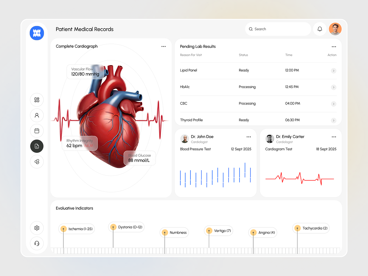 Patient Medical Records Dashboard UI | Healthcare Web App Image 1
