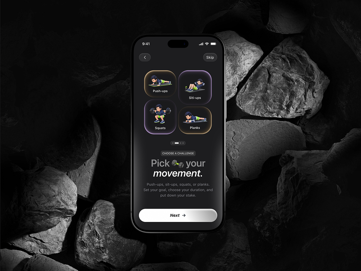 Fitness Challenge Mobile App | Workout Tracking & Rewards Image 1