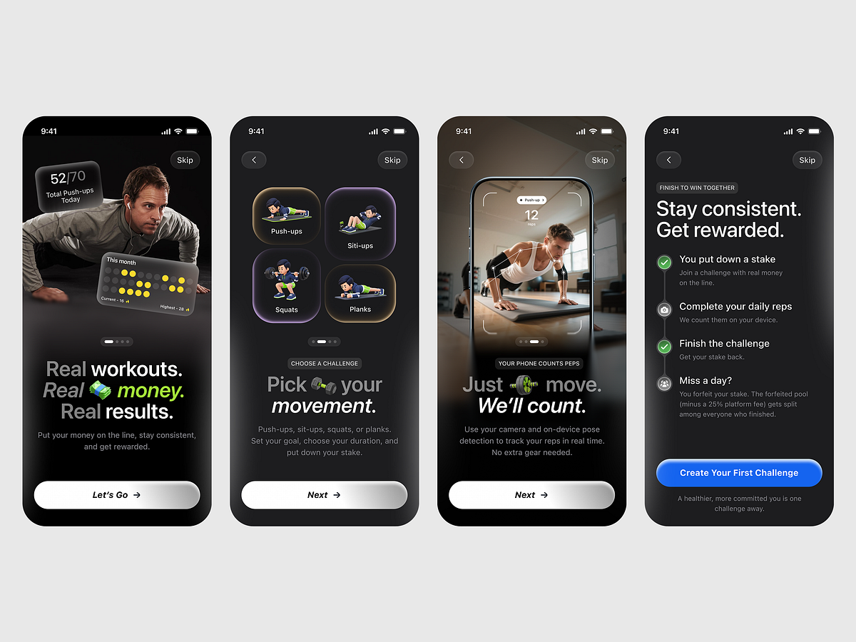 Fitness Challenge Mobile App | Workout Tracking & Rewards Image 5