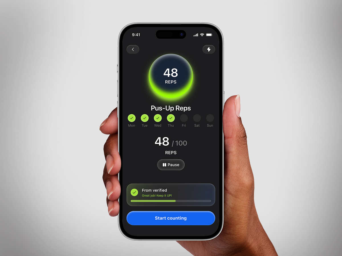 Fitness Challenge App |  Tracking & Workout Progress Design Image 1