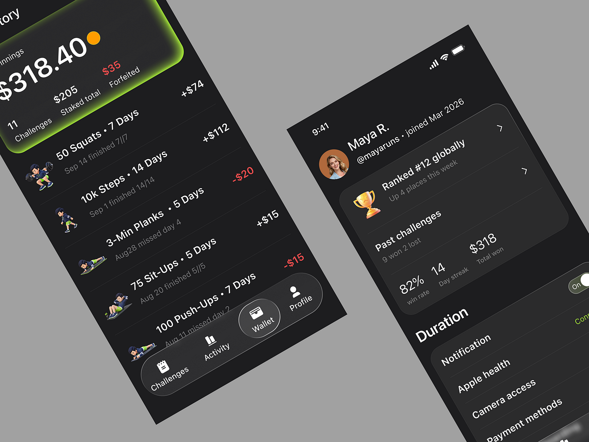 Fitness Challenge App | Workout Tracking Image 2