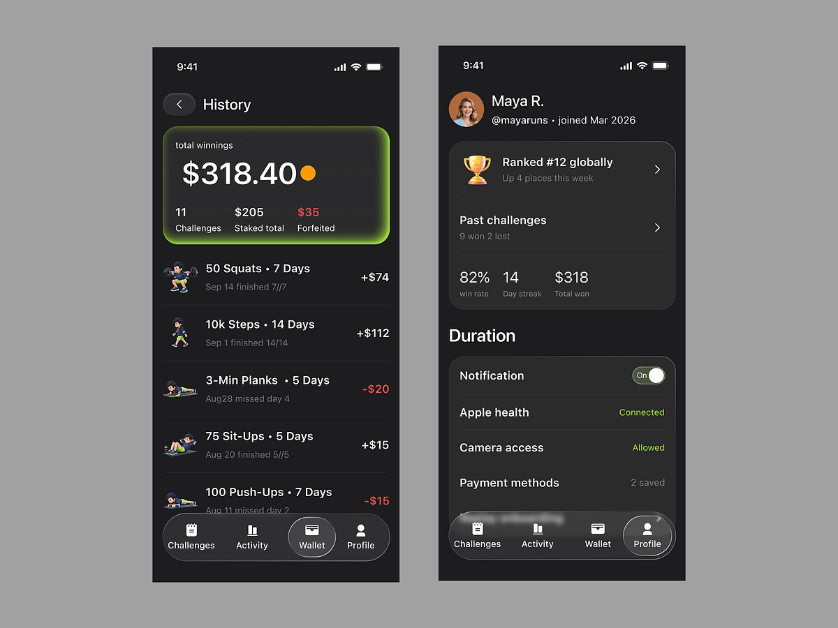 Fitness Challenge App | Workout Tracking Image 3