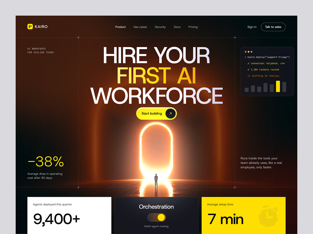 Kairo - AI Workforce Platform Website Design