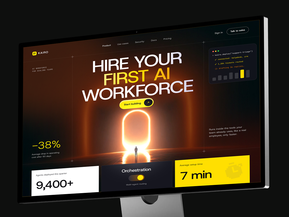 Kairo - AI Workforce Platform Website Design Image 1