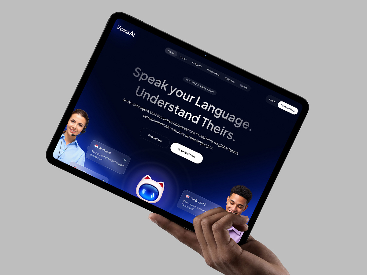 AI Voice Agent Website Design Image 1