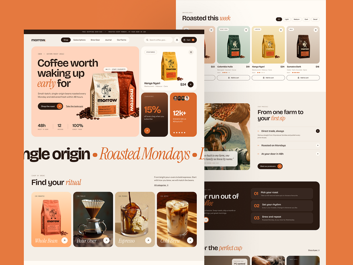 Coffee E-commerce Website Design Image 0