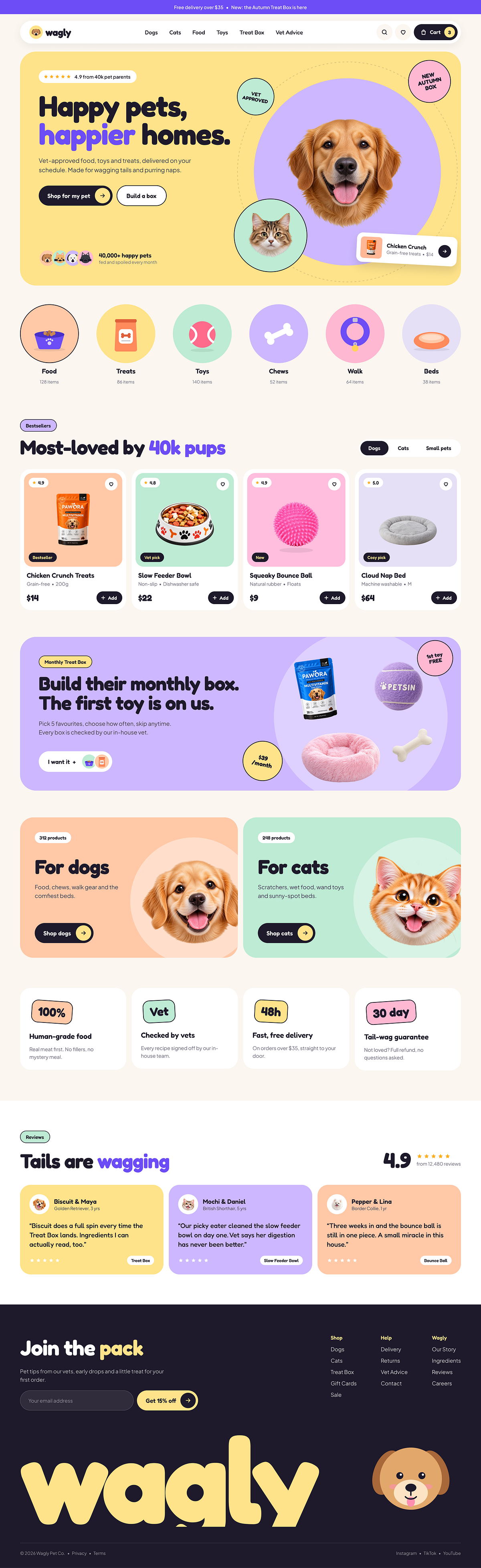 Pet Supplies E-commerce Website Design Image 1