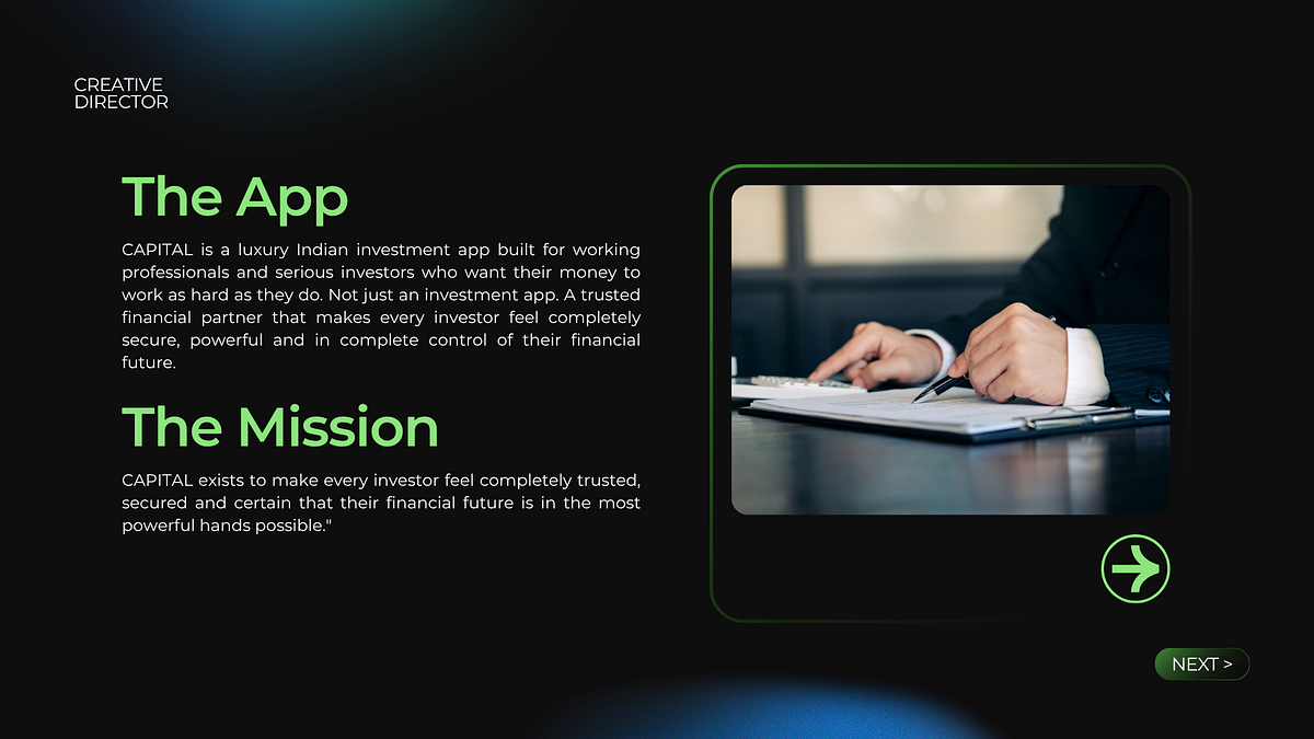 CAPITAL is a luxury Indian investment app built for working prof Image 0