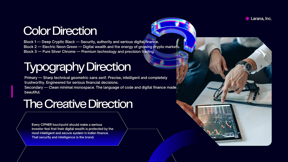 CIPHER — Premium Indian Cryptocurrency Exchange Brand Direction Image 1