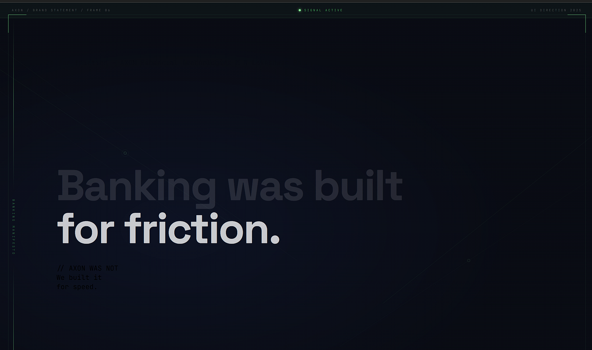 AXON — Premium Neobank UI Direction Image 4