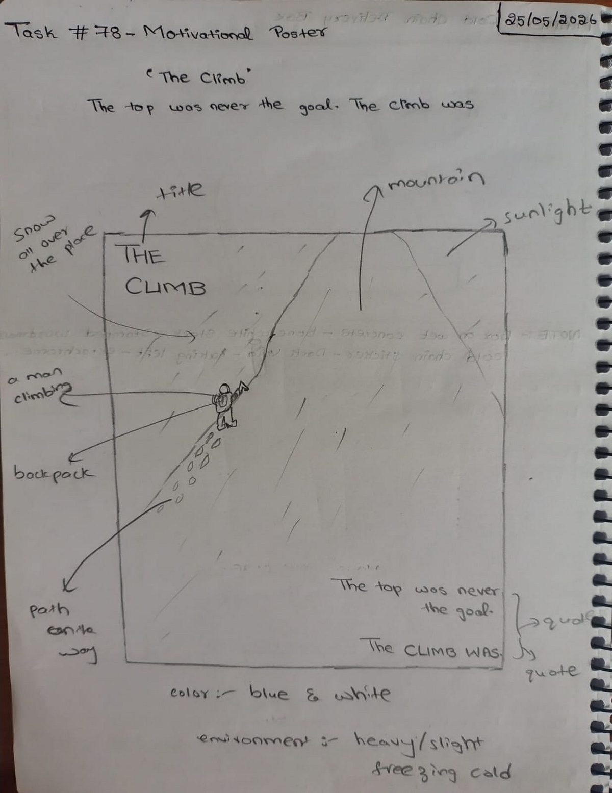 THE CLIMB -  Motivational Poster Image 0