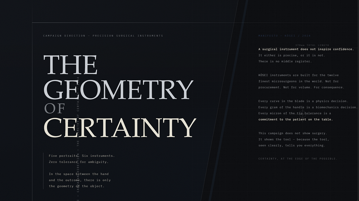 KŌSEI — Medical Technology Campaign Direction Image 0