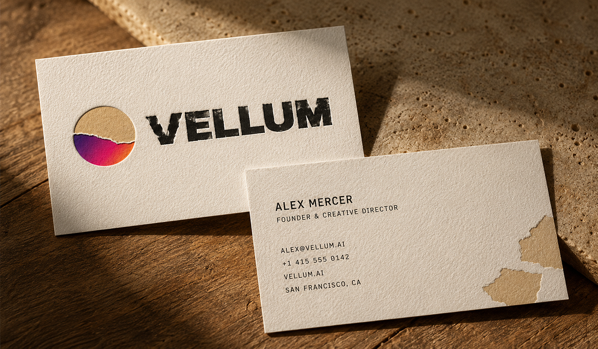 VELLUM — Generative AI Design Platform Brand Direction Image 0