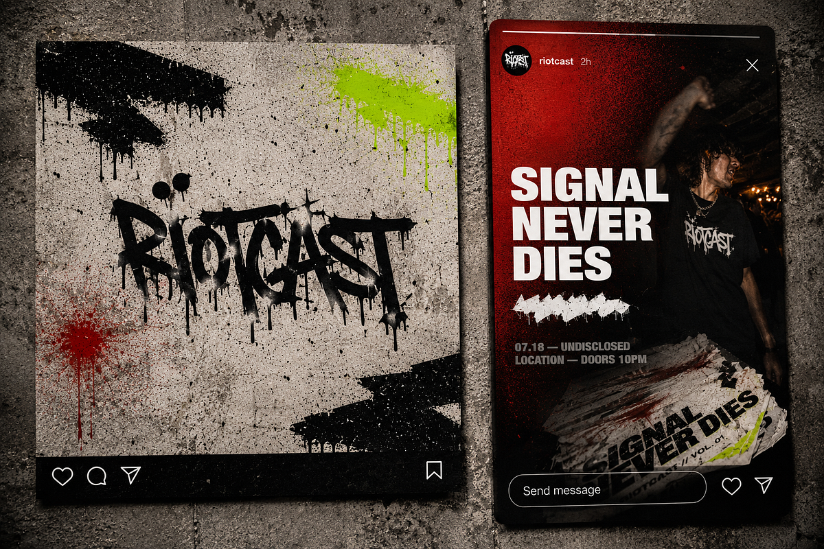 RIOTCAST —Underground Streetwear & Music Culture Brand Direction Image 1