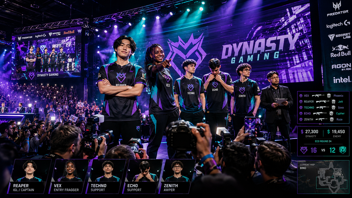 NEON DYNASTY — Esports Team Visual Direction