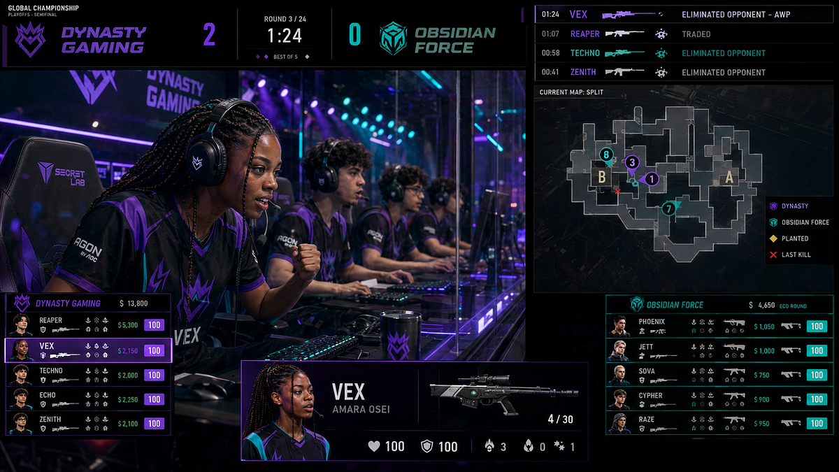 NEON DYNASTY — Esports Team Visual Direction Image 3