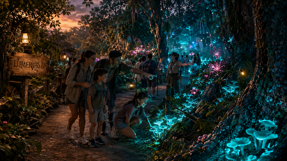 LUMENGROVE — Immersive Bioluminescent Theme Park Land