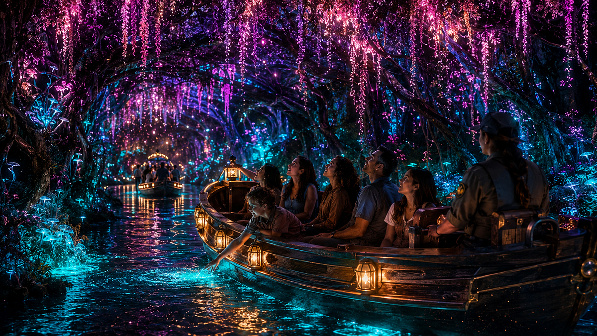LUMENGROVE — Immersive Bioluminescent Theme Park Land Image 0