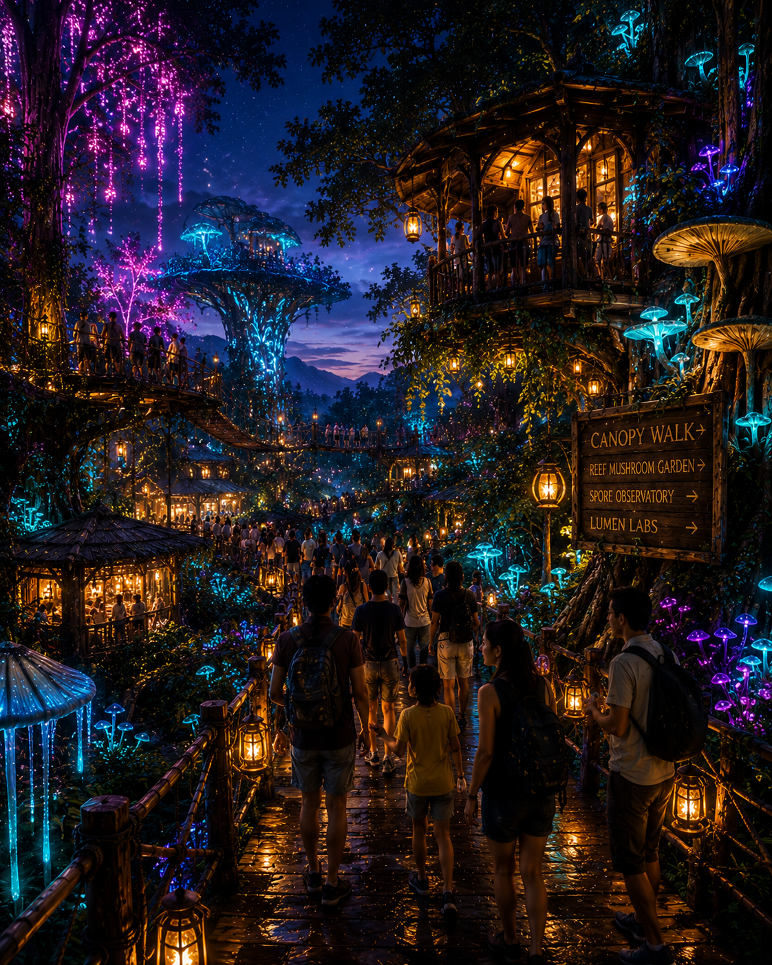 LUMENGROVE — Immersive Bioluminescent Theme Park Land Image 2