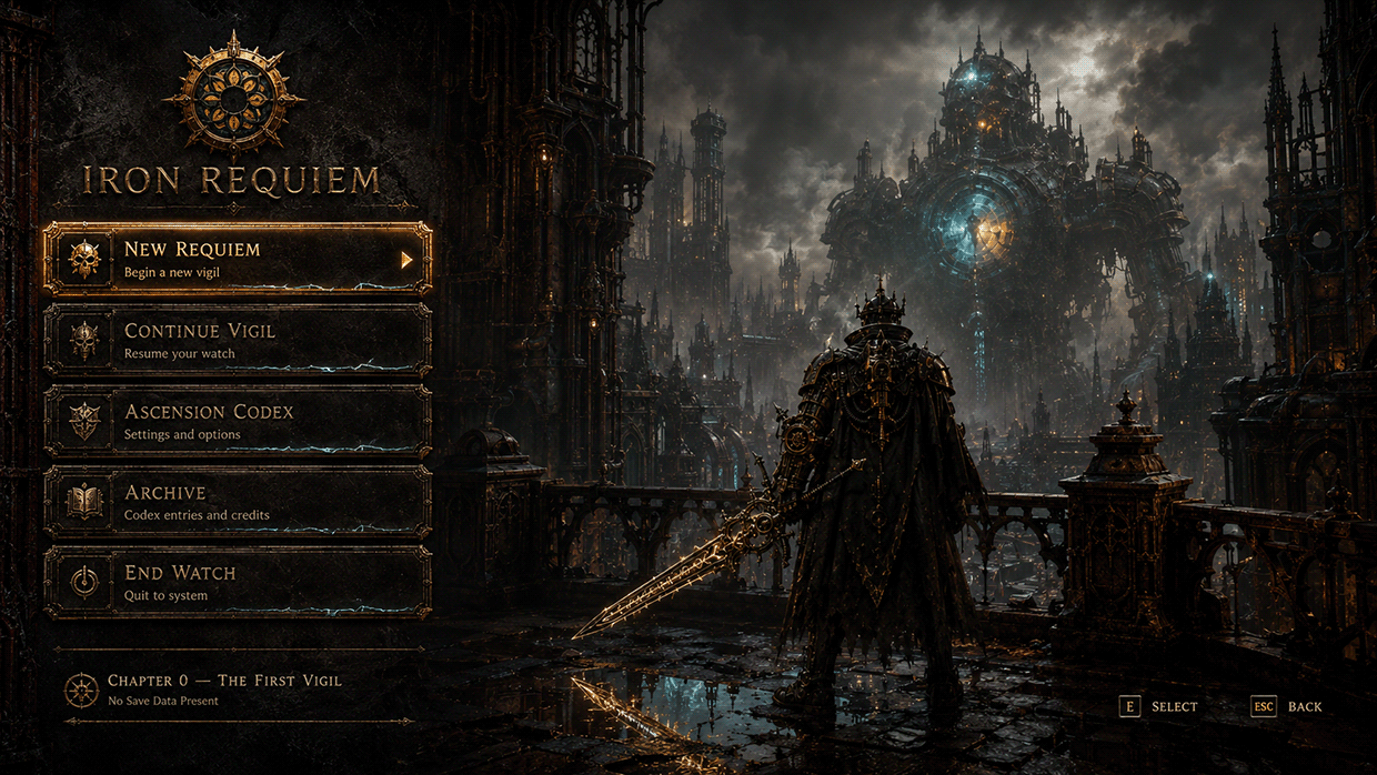 IRON REQUIEM — Grimdark Video Game Visual Direction