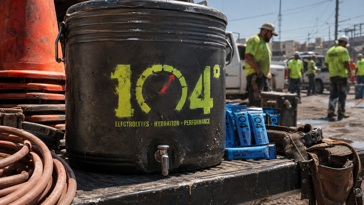 104° — Outdoor Labor Hydration Brand Direction