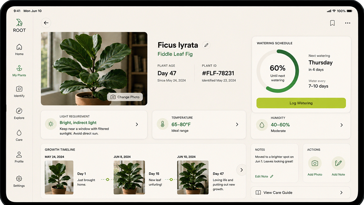 ROOT — Plant Care App Brand & UI System Image 5