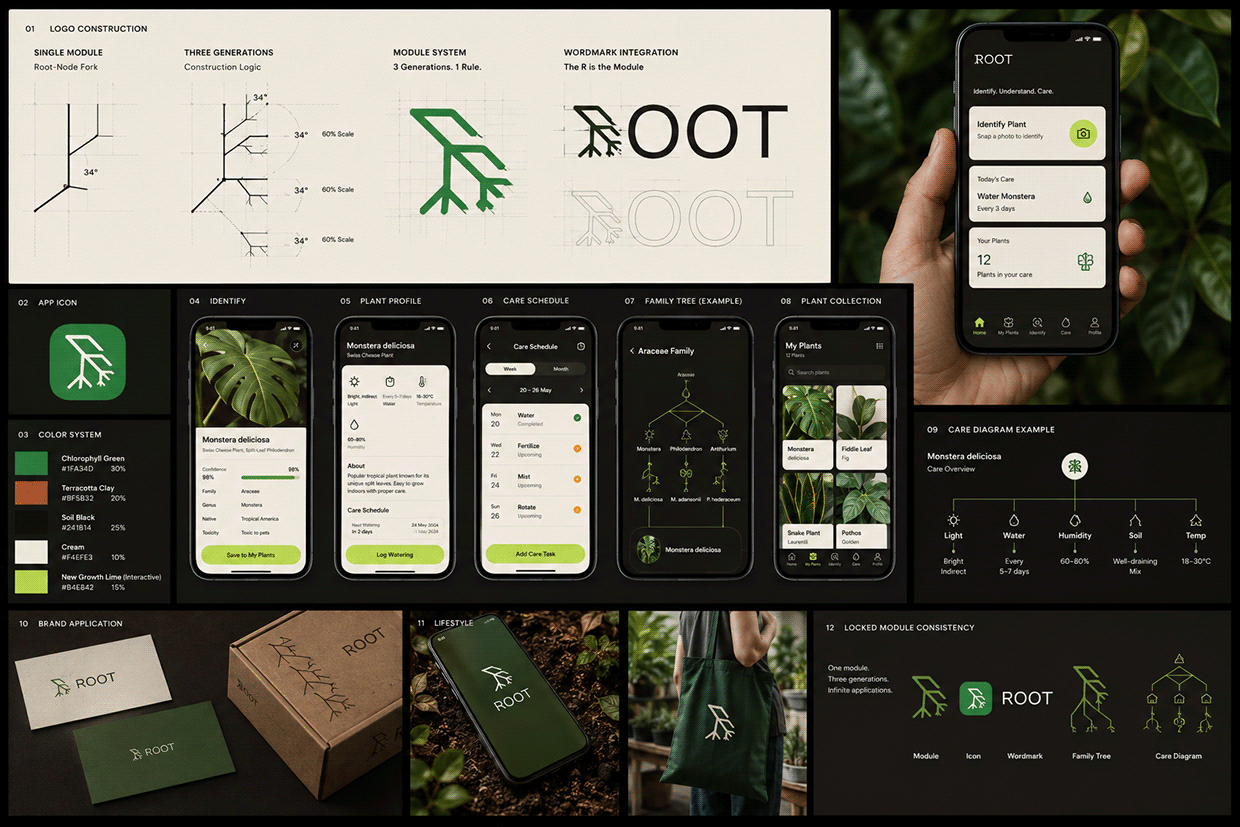 ROOT — Plant Care App Brand & UI System Image 15