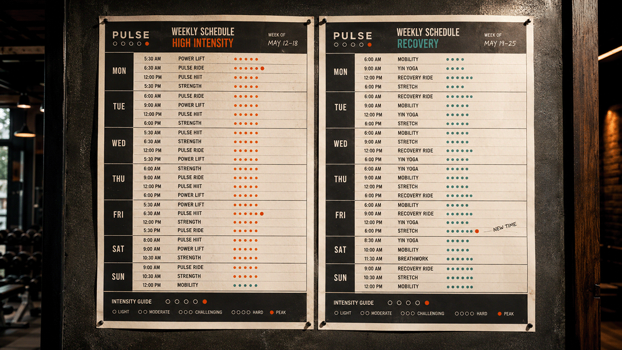 Title: PULSE — Boutique Fitness Brand Identity Image 4
