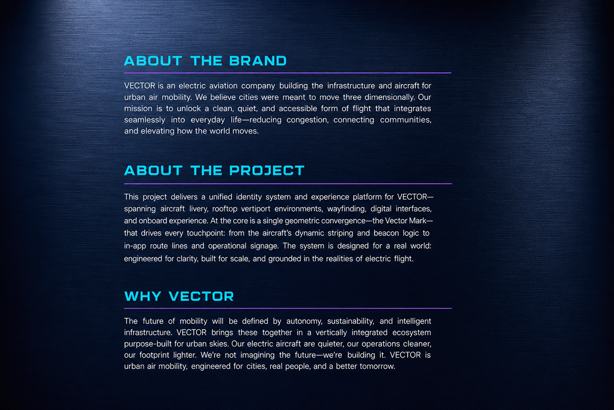 VECTOR — Electric Vertical Aviation Brand Identity Image 0