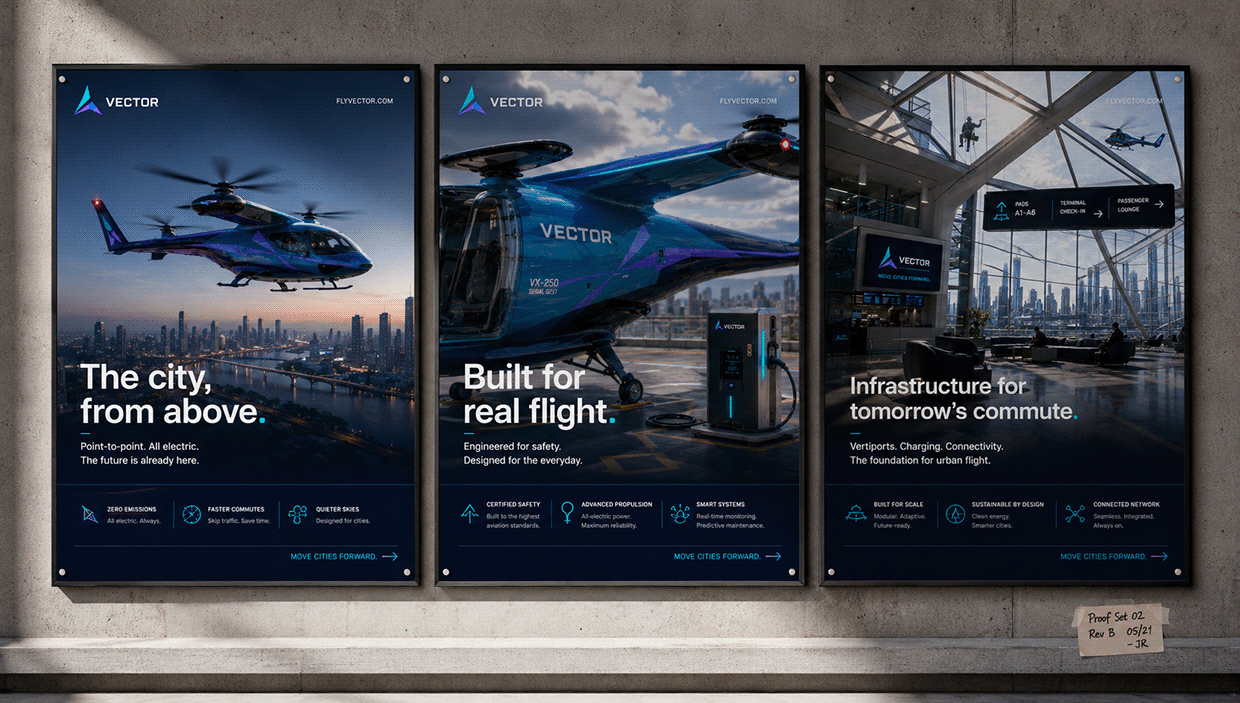 VECTOR — Electric Vertical Aviation Brand Identity Image 23