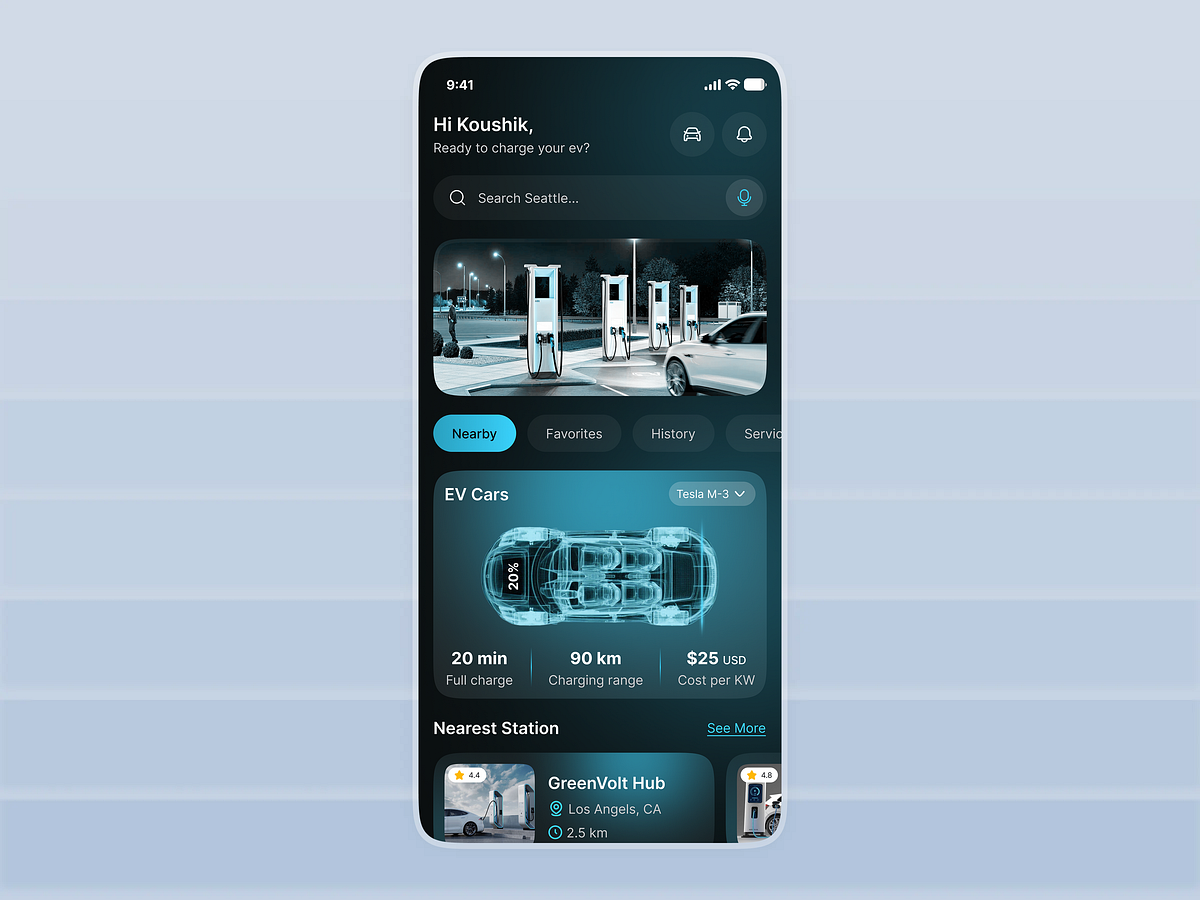 VoltWay β Seamless EV Charging Interface Image 2