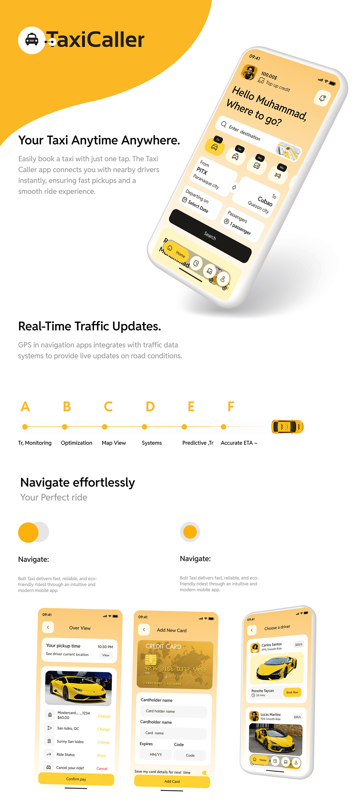TAXI BOOKING APP BRANDING | UI/UX Image 0