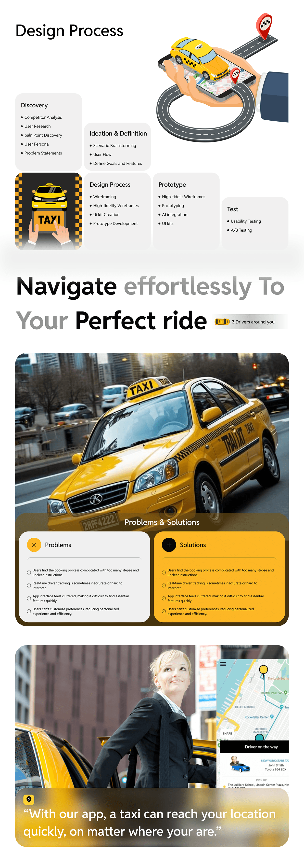 TAXI BOOKING APP BRANDING | UI/UX Image 1