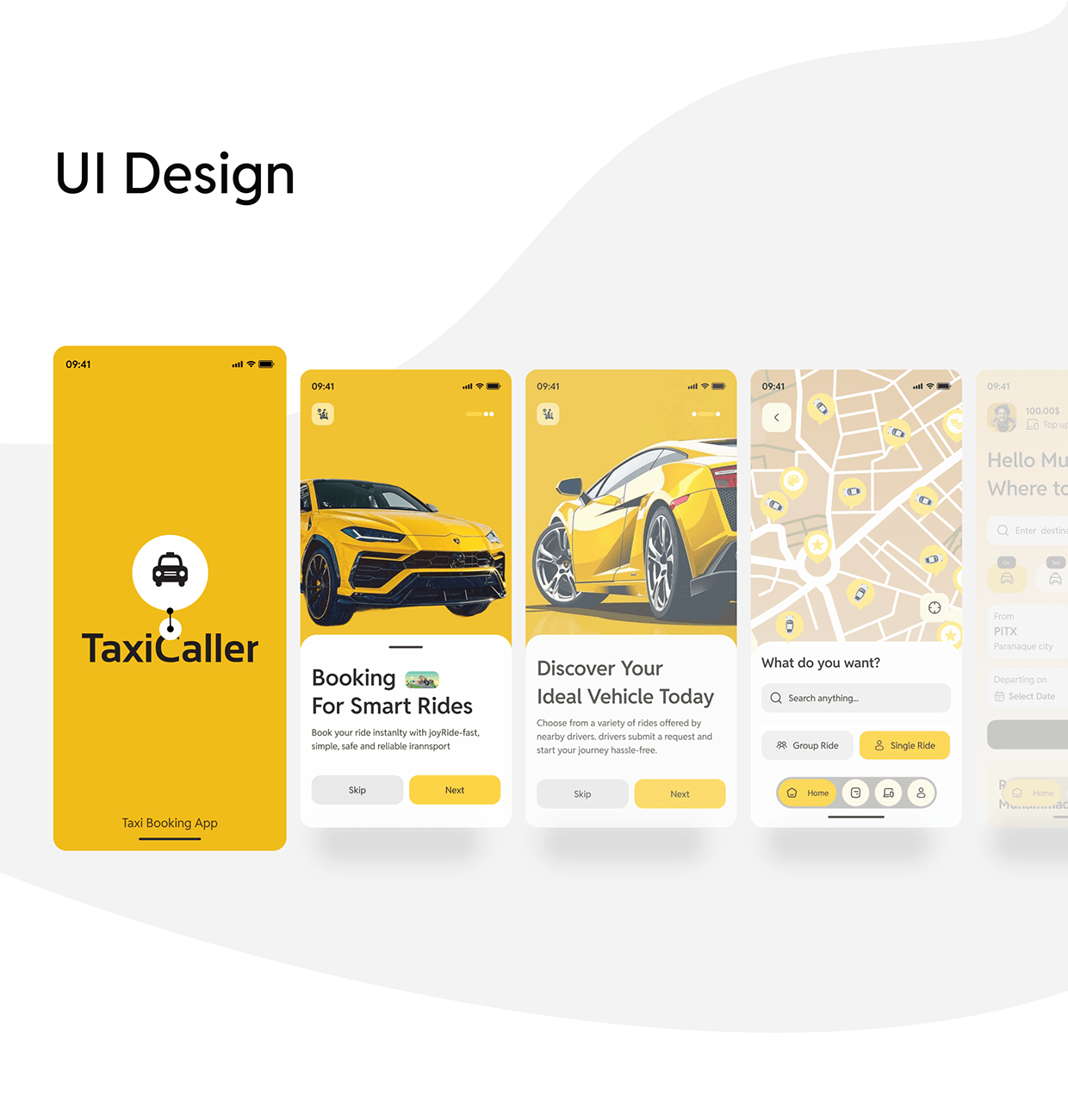 TAXI BOOKING APP BRANDING | UI/UX Image 4