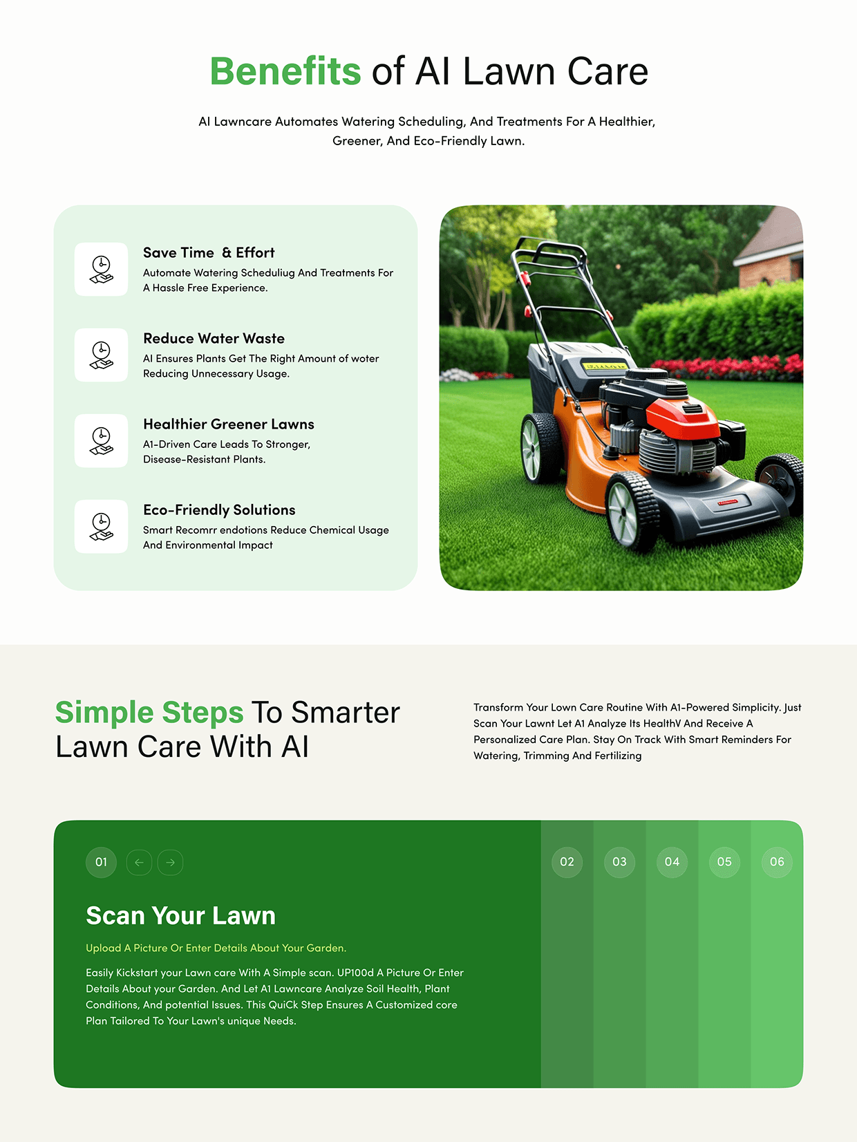 Lawn Care Landing Page Design Image 1