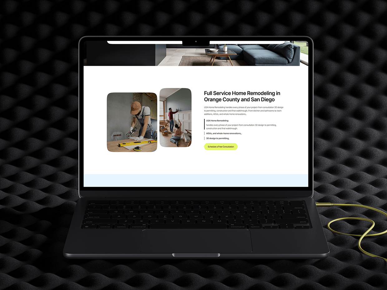 Home Remodeling Website Design Image 12