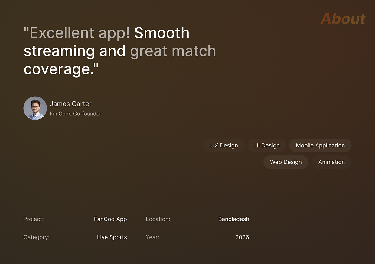 FanCode – Sports Streaming App UI/UX Case Study Image 0