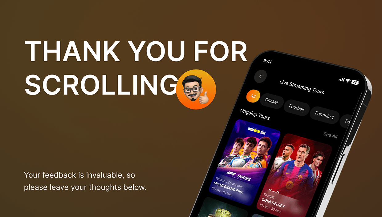 FanCode – Sports Streaming App UI/UX Case Study Image 18
