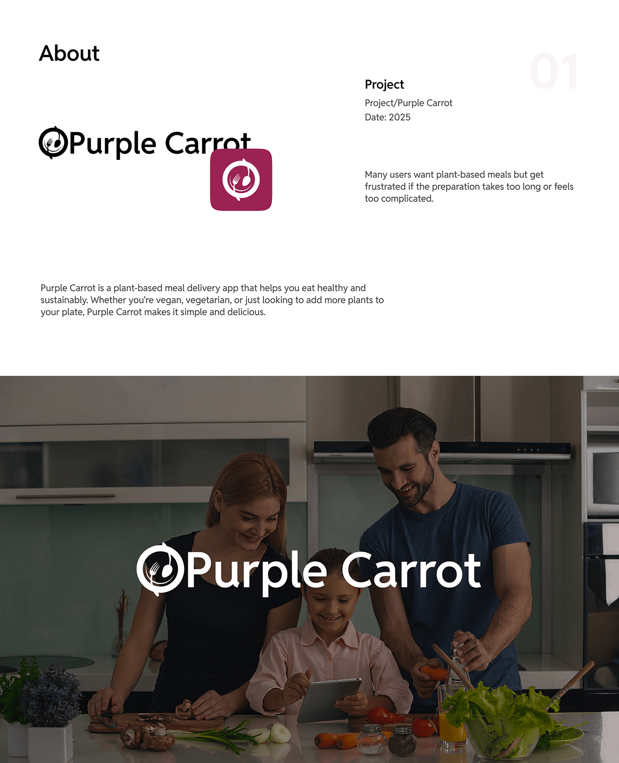 Meal planner iOS mobile app "Purple Carrot" Image 0