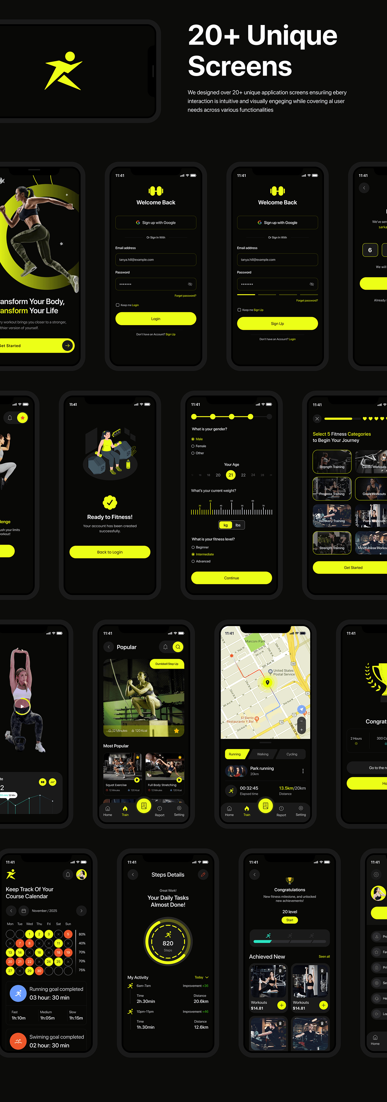 Fitness, Health | Mobile App | UI UX Image 3