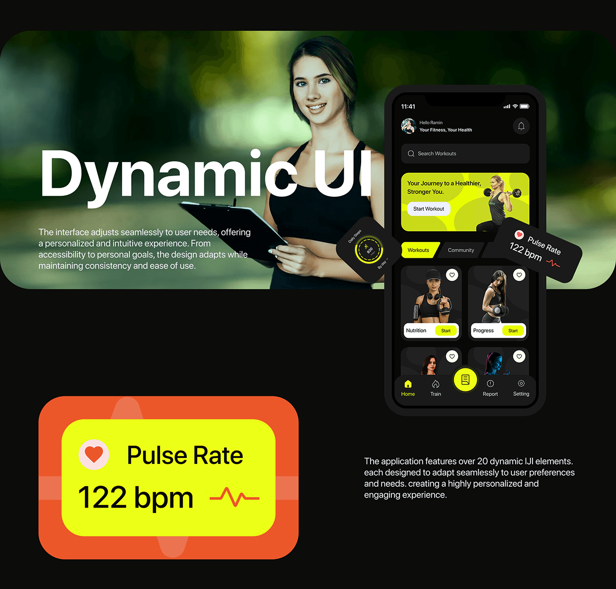 Fitness, Health | Mobile App | UI UX Image 4