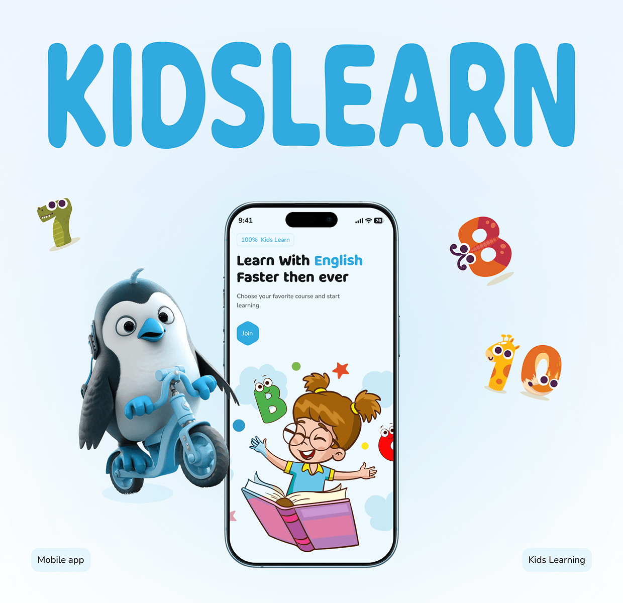 Edtech app UI/UX for child