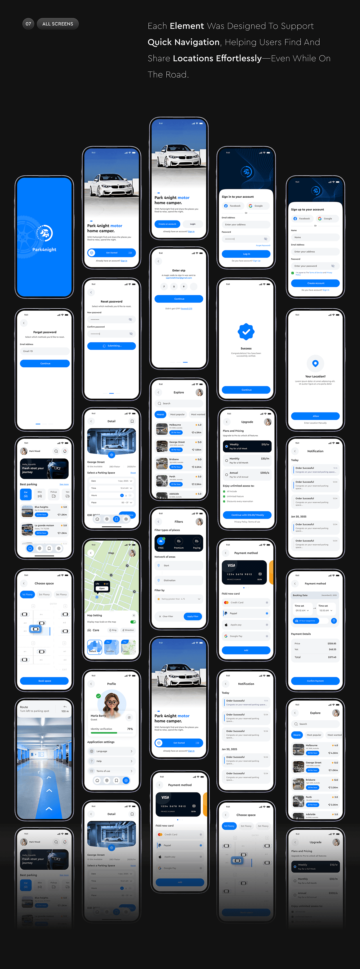 Parking Spot Reservation App UI/UX Image 11