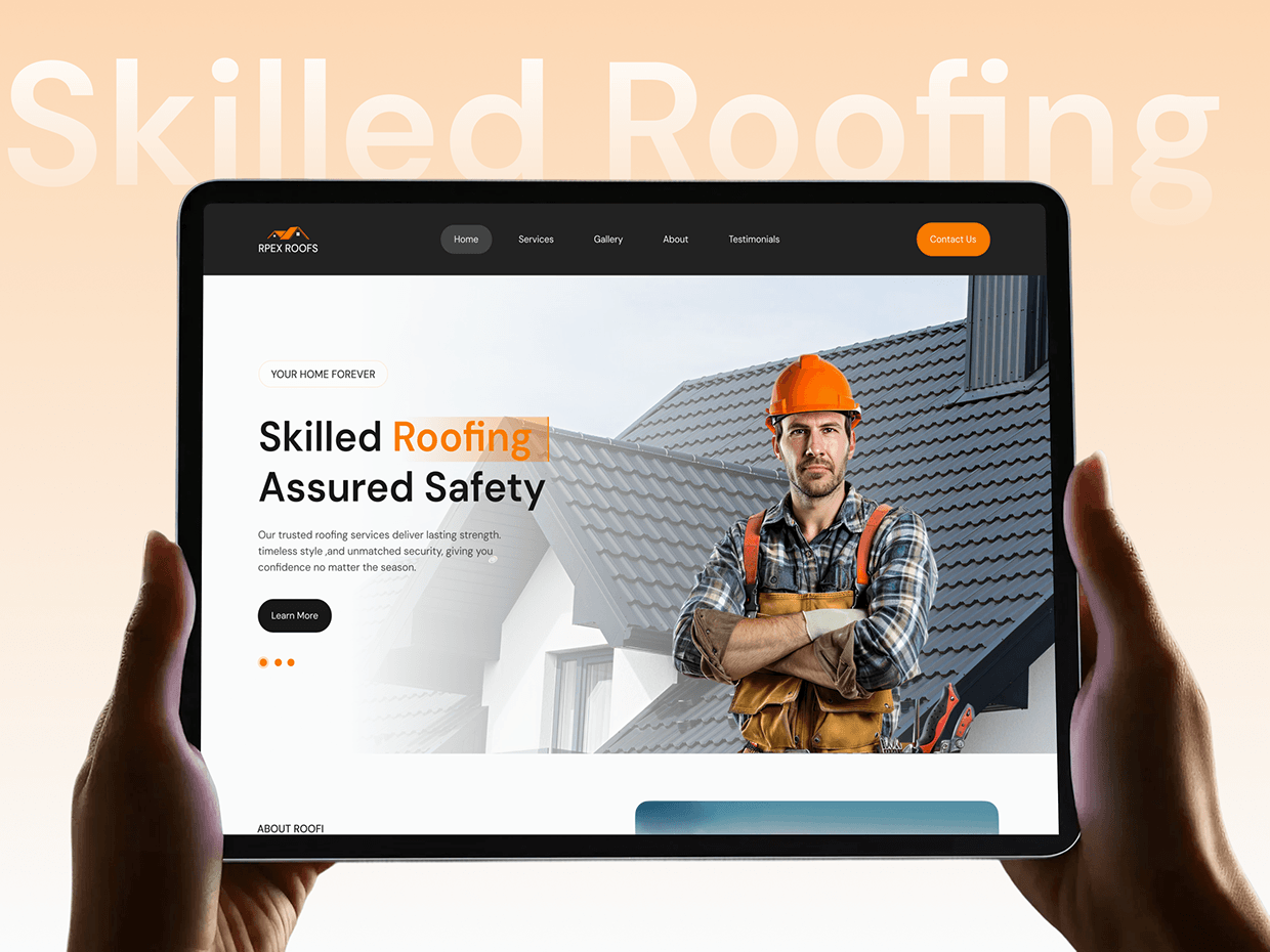 Roofing Service Website Design | UI/UX