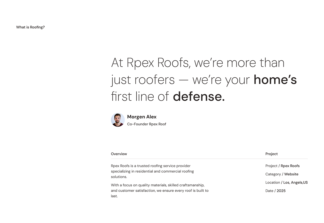 Roofing Service Website Design | UI/UX Image 0
