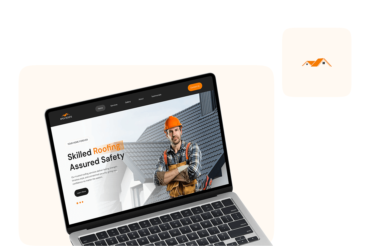 Roofing Service Website Design | UI/UX Image 1